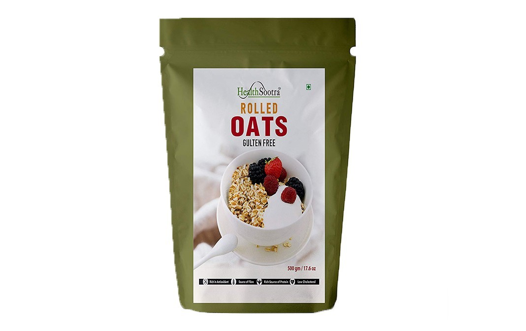 Healthsootra Rolled Oats Gluten Free    Pack  500 grams